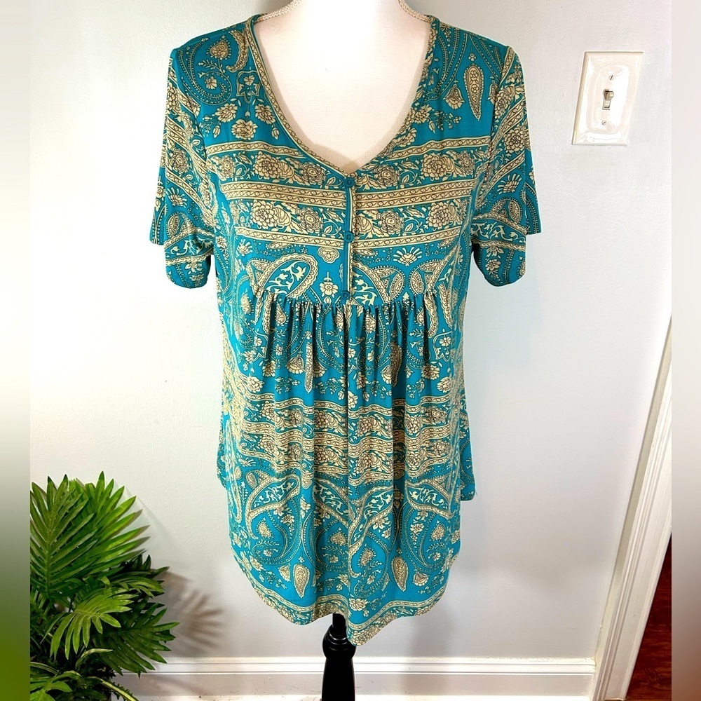 U.Vomade short sleeve blouse size L